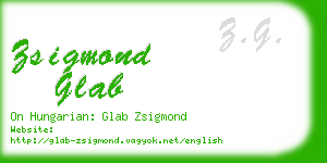 zsigmond glab business card